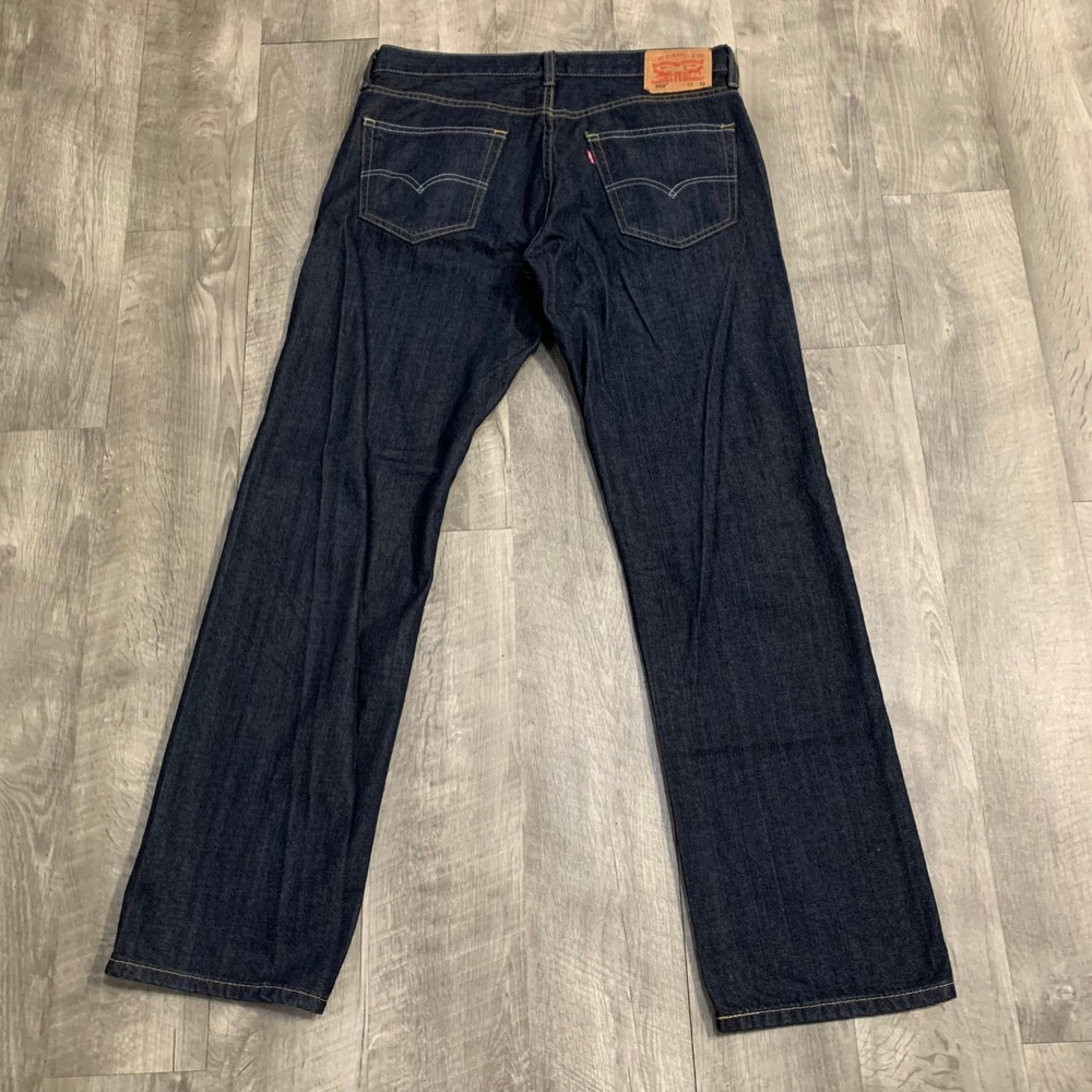 Levi's 559 Jeans Men's Dark Wash Straight Fit Relaxed Classic Denim W33 L32 - Picture 2 of 13